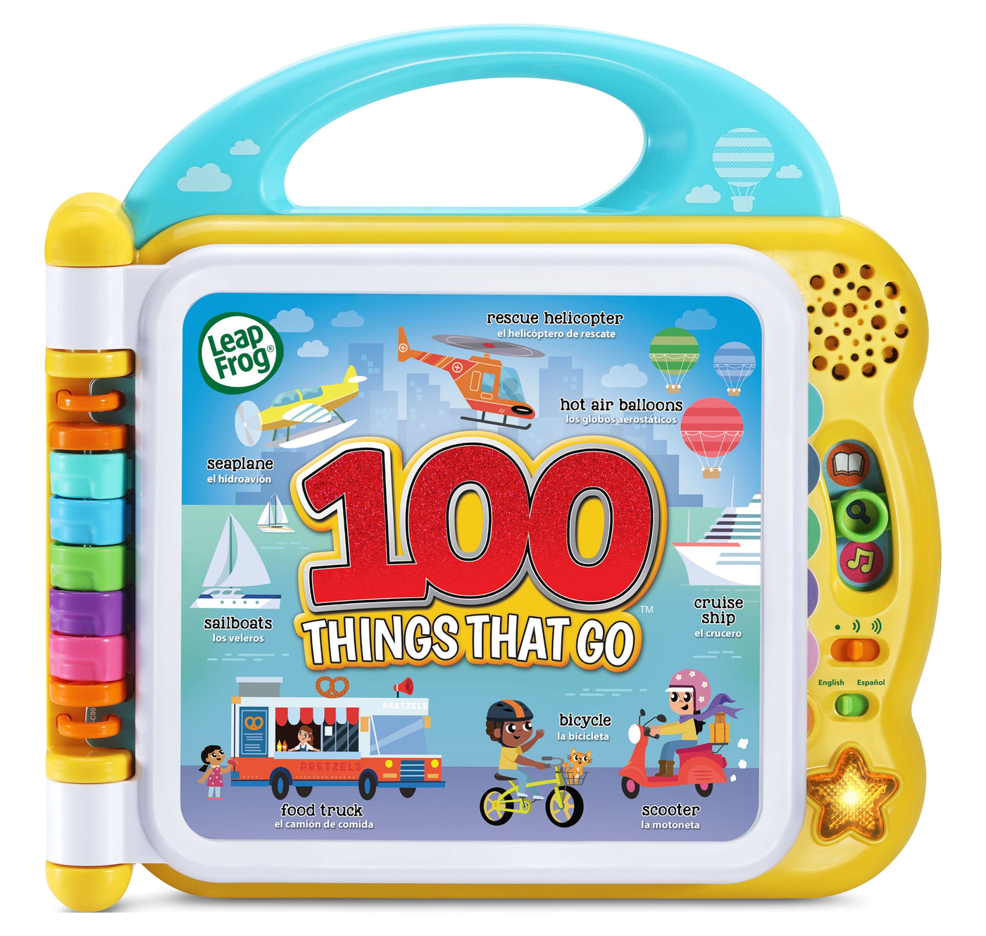 LeapFrog® 100 Things That Go™ Bilingual Take-Along Book for Kids, Teaches Words, Spanish