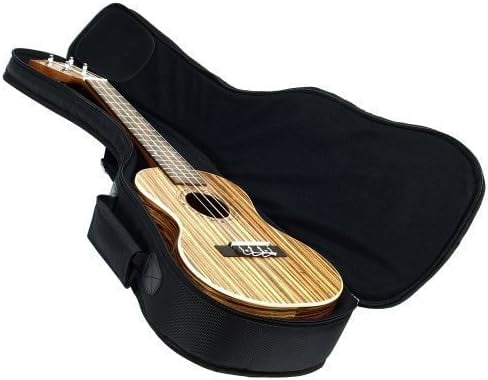 Hola! Music Heavy Duty CONCERT Ukulele Gig Bag (up to 24 Inch) with 15mm Padding, Black