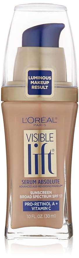 L’Oréal Paris Visible Lift Serum Absolute Foundation, Creamy Natural, 1 Ounce