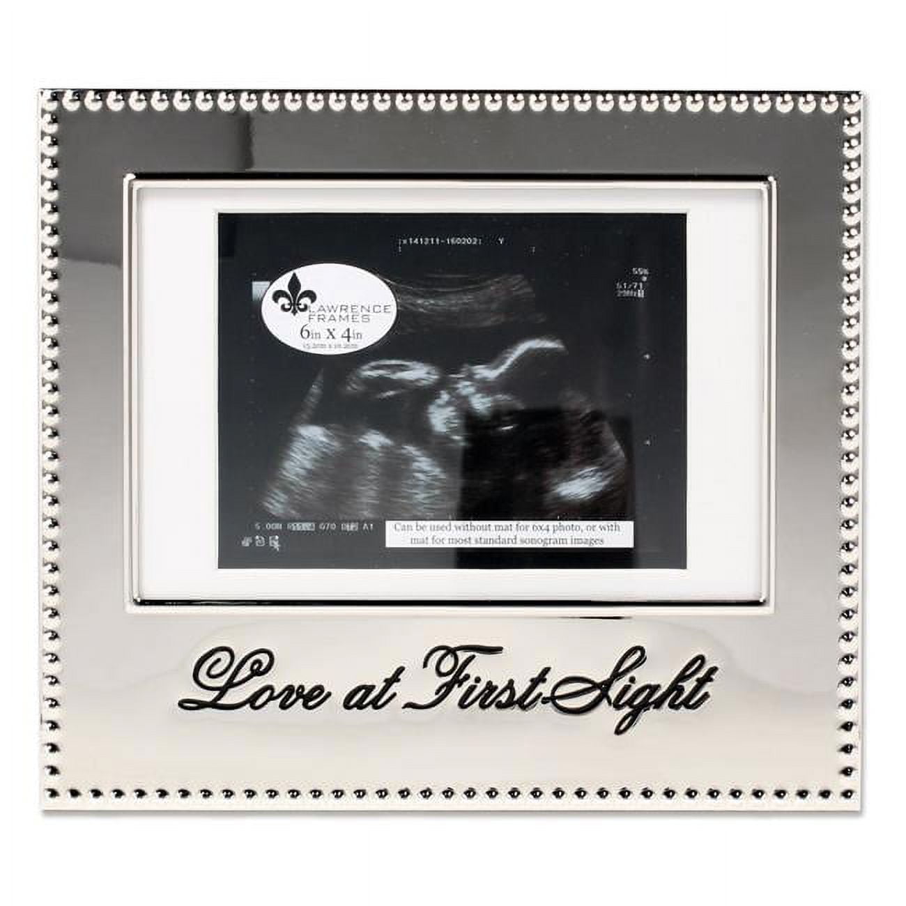 LawrenceFrames  4 x 6 in. Love at First Sight Sonogram Frame, Silver