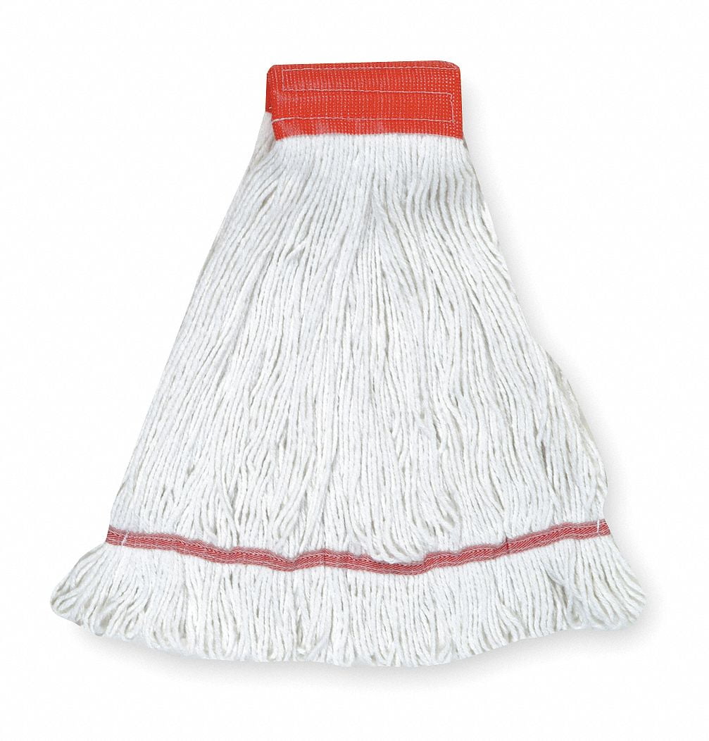 Tough Guy Wet Mop,White,Cotton 1TYV4