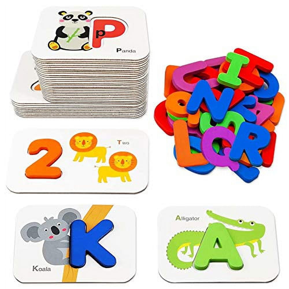 Gojmzo Number and Alphabet Flash Cards for Toddler