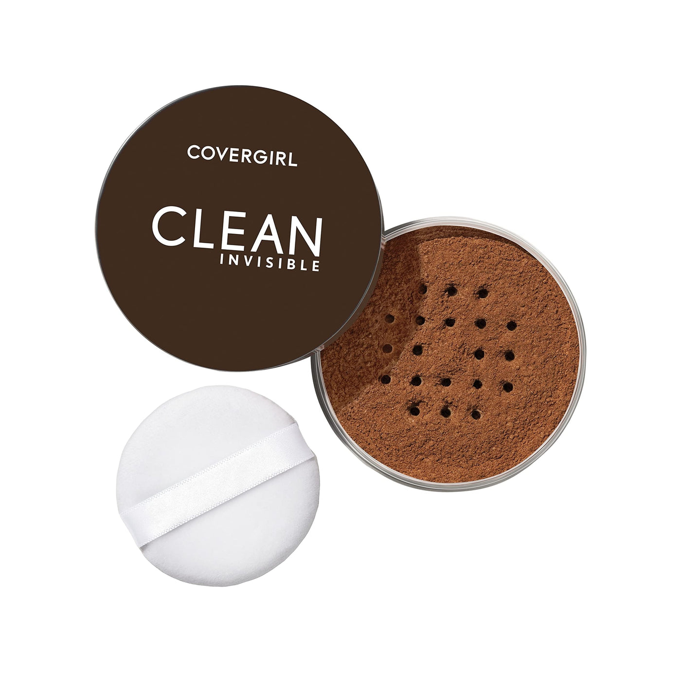 COVERGIRL Clean Invisible Loose Powder - Loose Powder, Setting Powder, Vegan Formula - Translucent Dark, 20g (0.7 oz)