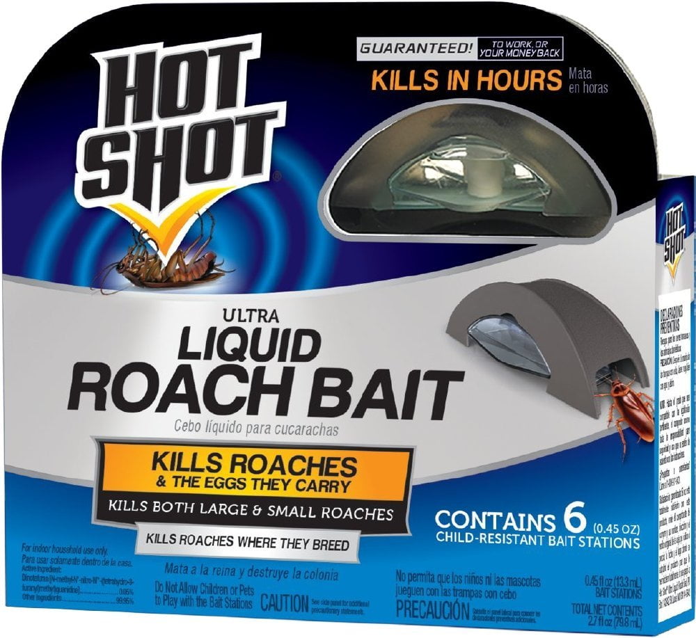 Hot Shot 95789 Mini Ultra Liquid Roach Bait, 6 Count Each