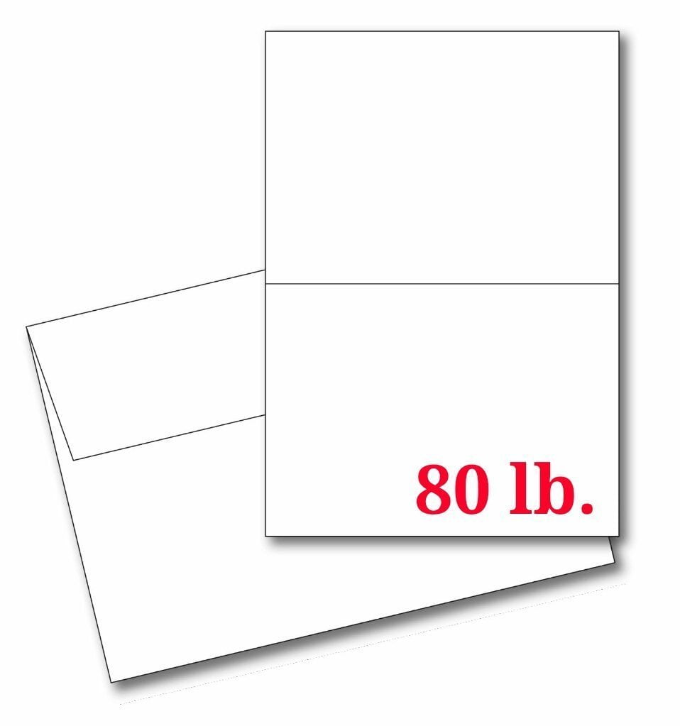 4 1/4 x 5 1/2 Heavyweight Blank White 25 Cards & Envelopes  Make Your Own Cards!