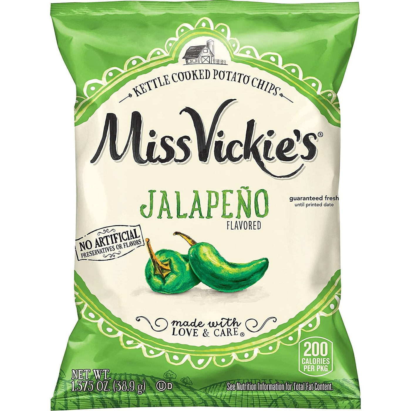 Miss Vickie'S Flavored Potato Chips, Jalapeno, 28 Count