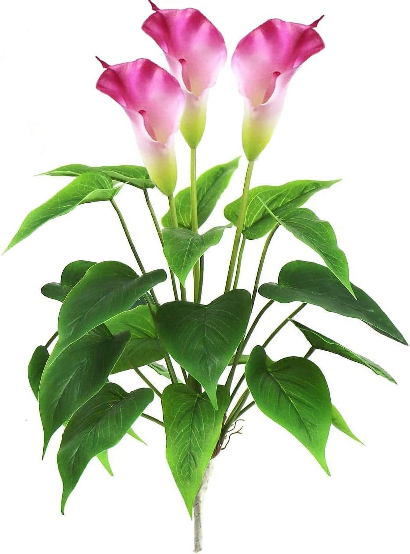 Artificial Flower 17 Inches Calla Lily Silk Plant Fake Bonsai Flowers Greenery Plants For Indoor Outdoor Home Office Be Oom Table Centerpieces Party Decoration (Zi)