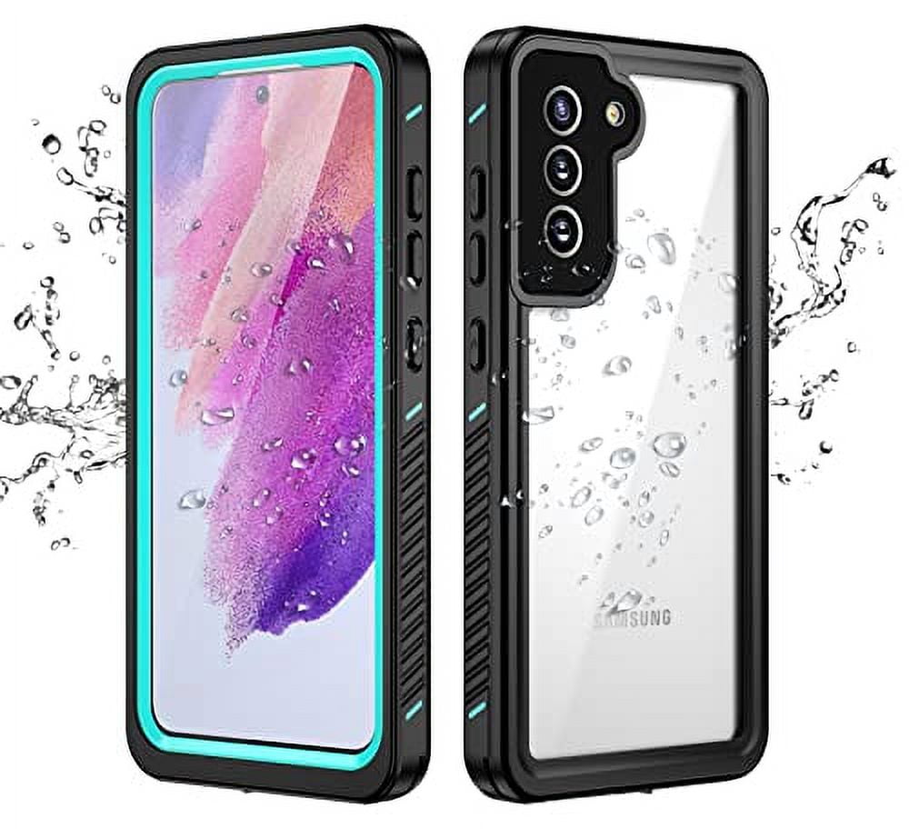 Samsung Galaxy S21 FE 5G Waterproof Case with Built-in Screen Protector Dustproof Shockproof Drop Proof Phone Case, Rugged Full Body Underwater Protective Cover for Samsung Galaxy S21 FE 5G 6.4 - Teal