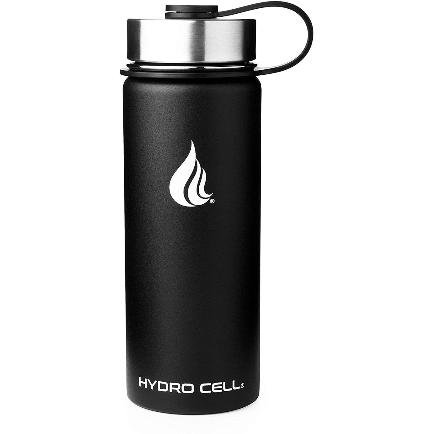 18oz (Fluid Ounces) Wide Mouth Hydro Cell Stainless Steel Water Bottle Black