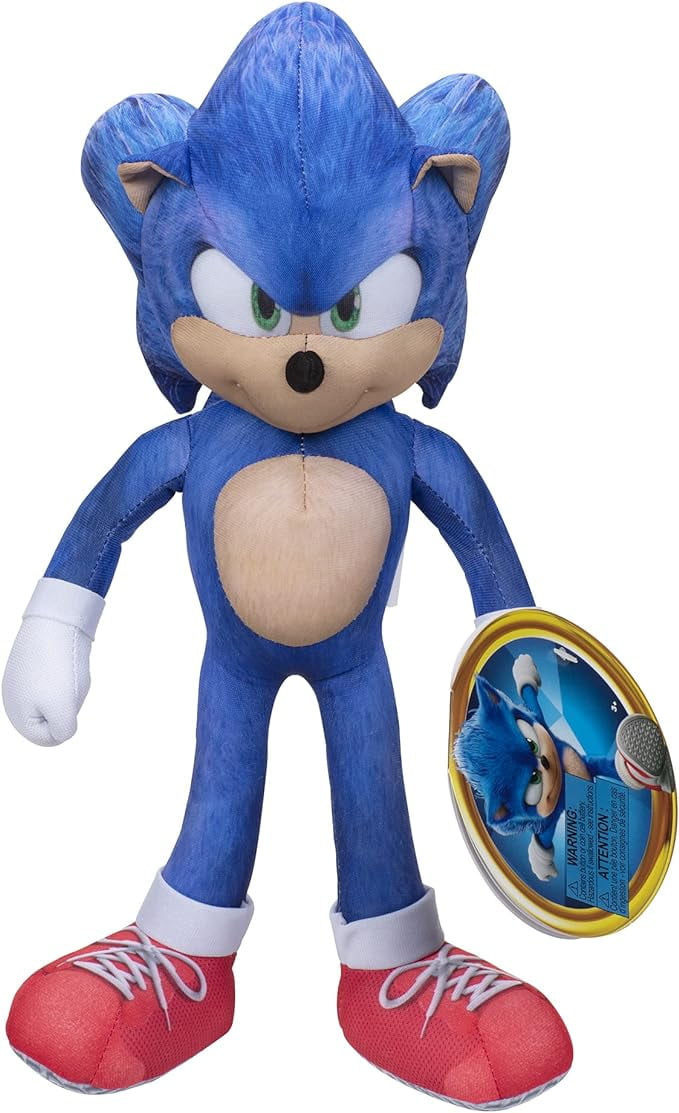 Sonic the Hedgehog Plush Sonic 2 Movie 13" Talking Sonic Plush,Blue