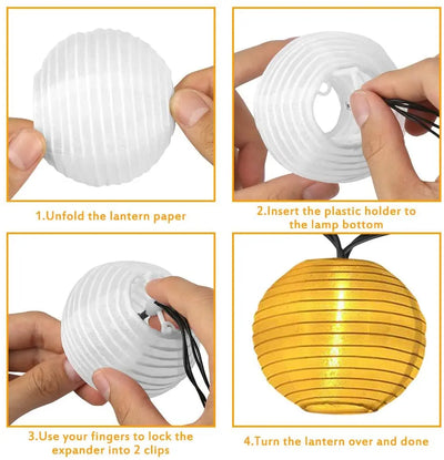 Solar Waterproof Lantern String Lights