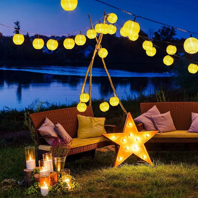 Solar Waterproof Lantern String Lights