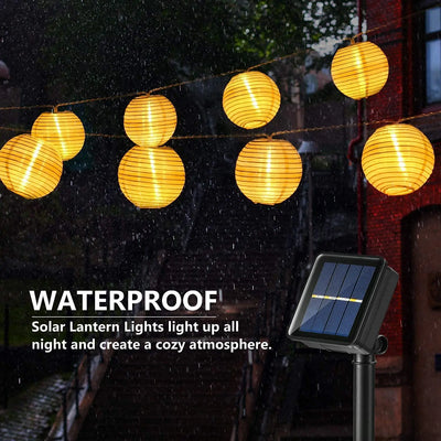 Solar Waterproof Lantern String Lights