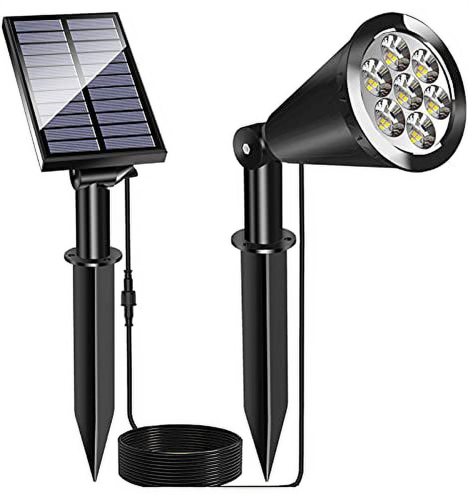 MEIHONG Solar Spot Light Outdoor  Waterproof Solar LED Landscape Lights Dusk to Dawn  2-in-1 Solar Spotlight Solar Powered Accent Lights for Garden Porch Walkway Patio (1 Pack)