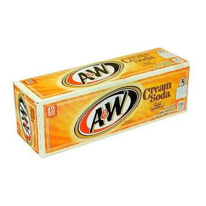 A&W Cream Soda 12 fl oz Can , All Natural Family Pack Drinks Pack of 12