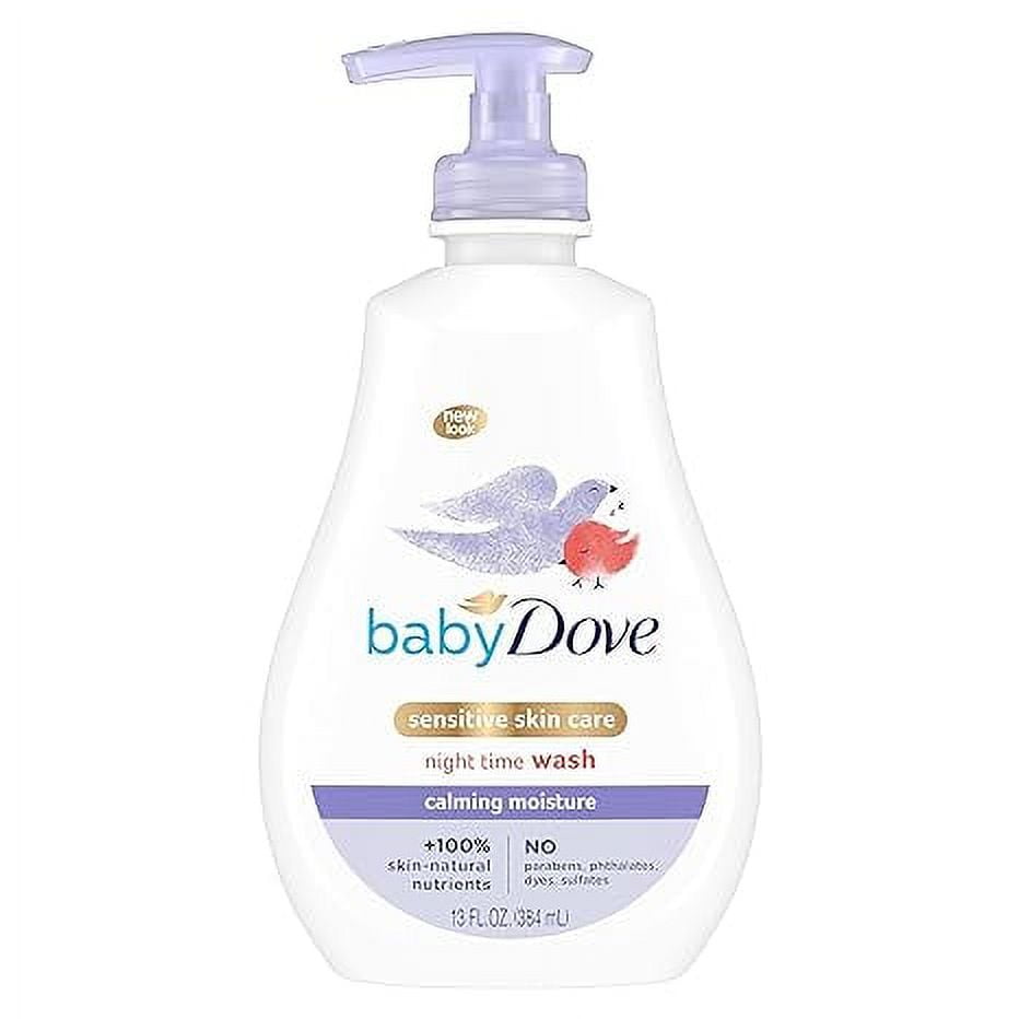 Baby Dove Sensitive Skin Care Nighttime Calming Moisture Liquid Body Wash, 13 Oz..