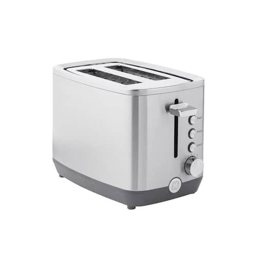 GE 2-Slice Stainless Steel Wide Slot Toaster with 7 Shade Settings