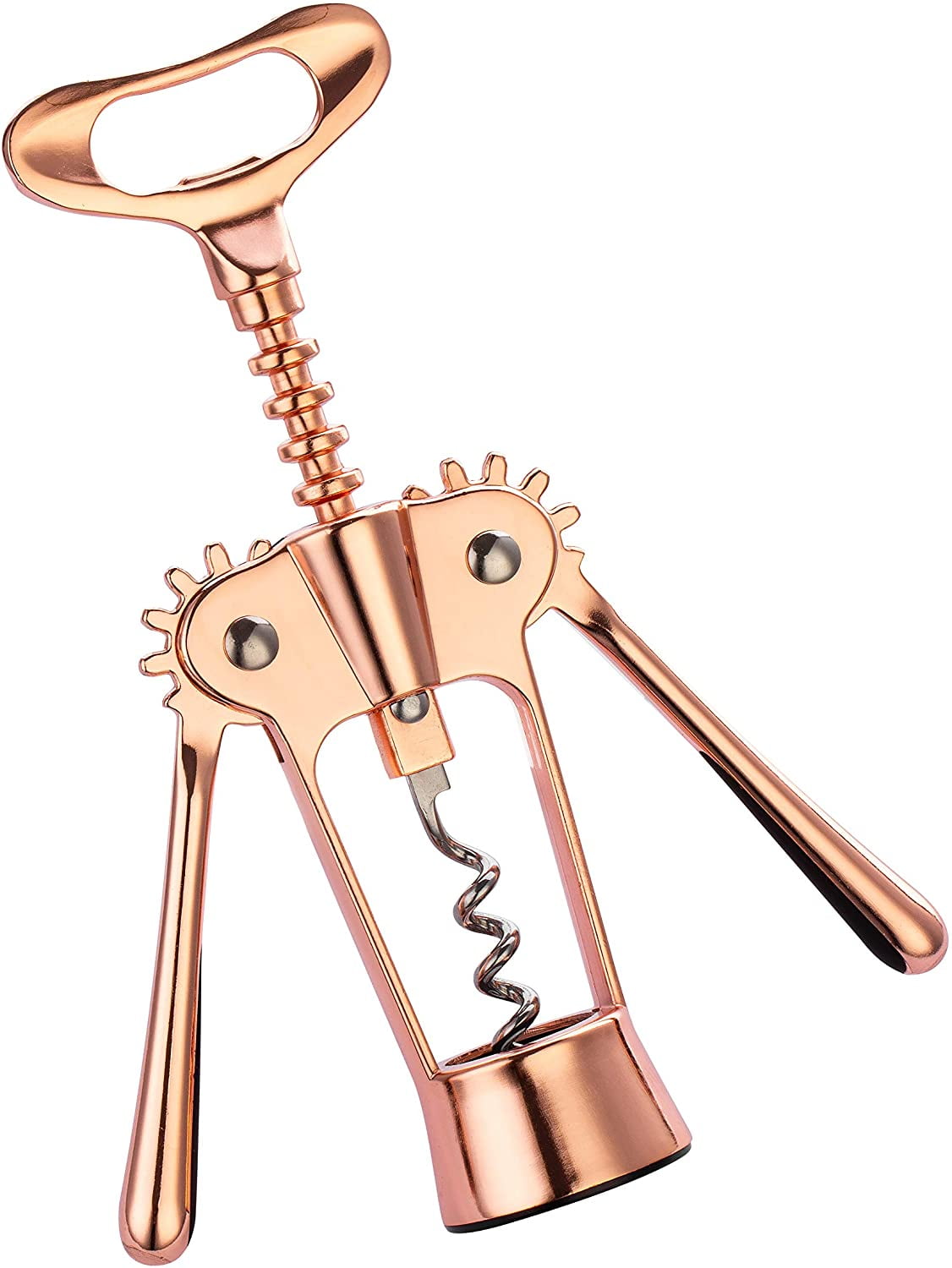 Wing Corkscrew Set By (Rose Gold) - Wine Bottle Opener - Wine Opener & Beer Bottle [1255]