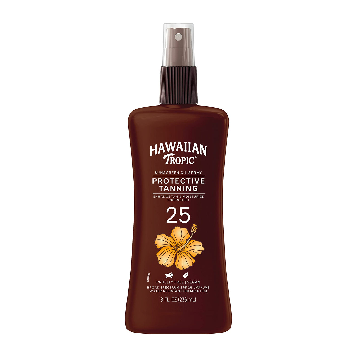 Hawaiian Tropic Protective Tanning Oil Spray Sunscreen SPF 25, 8oz | Tanning Sunscreen, Tanning Oil with SPF, Moisturizing Body Oil, Hawaiian Tropic Oil, Oxybenzone Free Outdoor Tanning Oil, 8oz