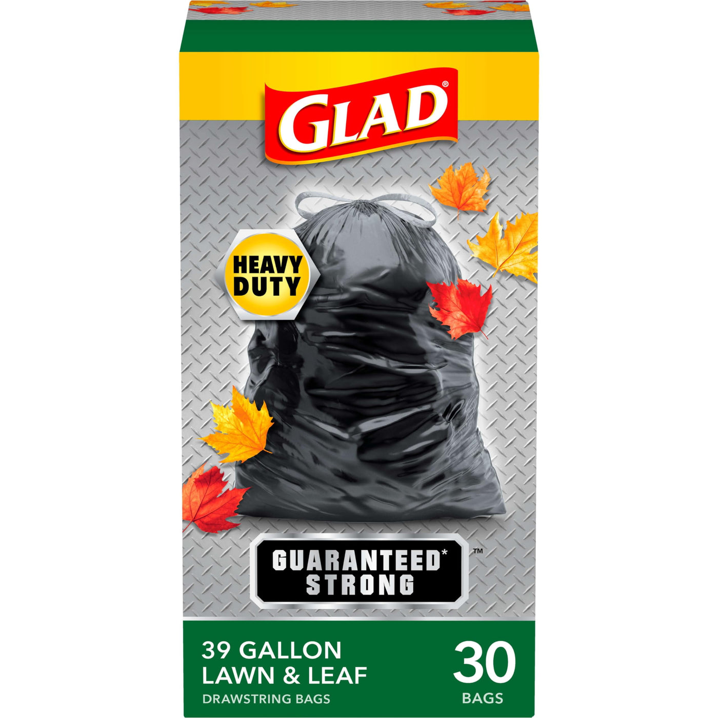 Glad Extra Large Drawstring AIF4&nbsp;Lawn and Leaf Bags, 39 Gallon, 30 Count