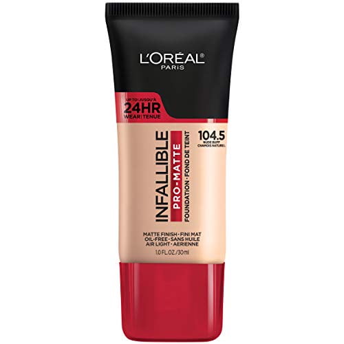 L'Oreal Paris Cosmetics Makeup Infallible Pro-Matte Liquid Longwear Foundation, Nude Buff, 1 fl oz.