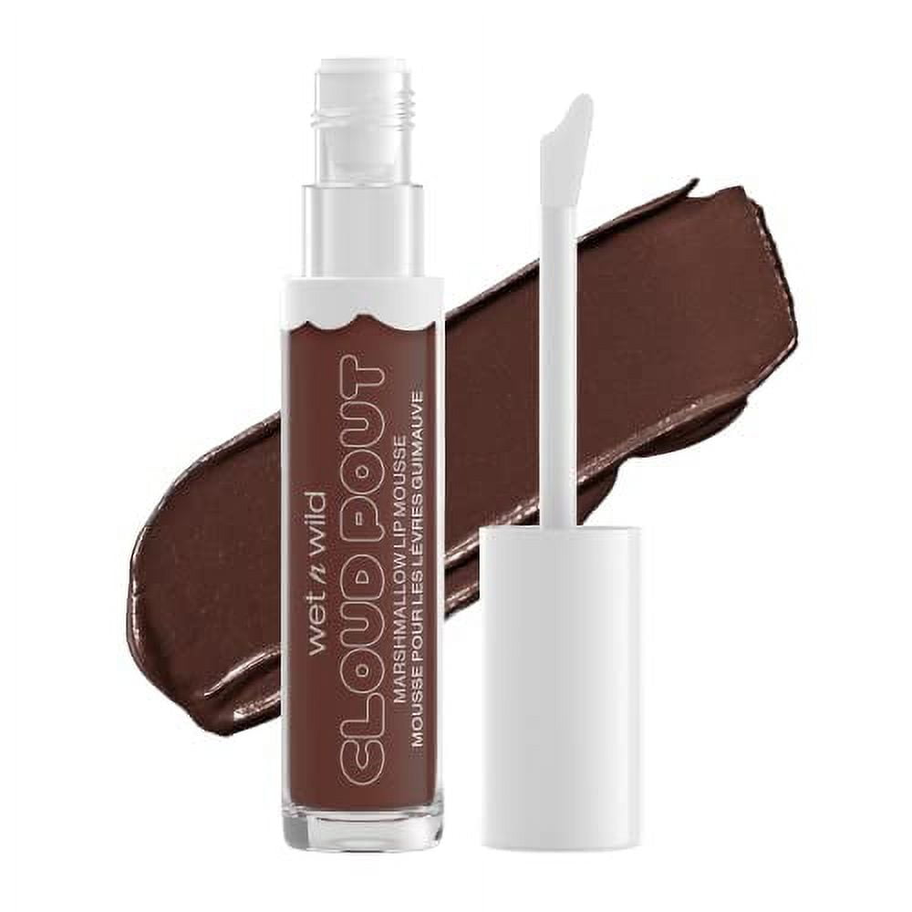 Lip Cream By Wet n Wild Cloud Pout w/ Marshmallow, Dark Brown Love You Smore | Argan Oil | Vitamin E | Marshmallow Flavored