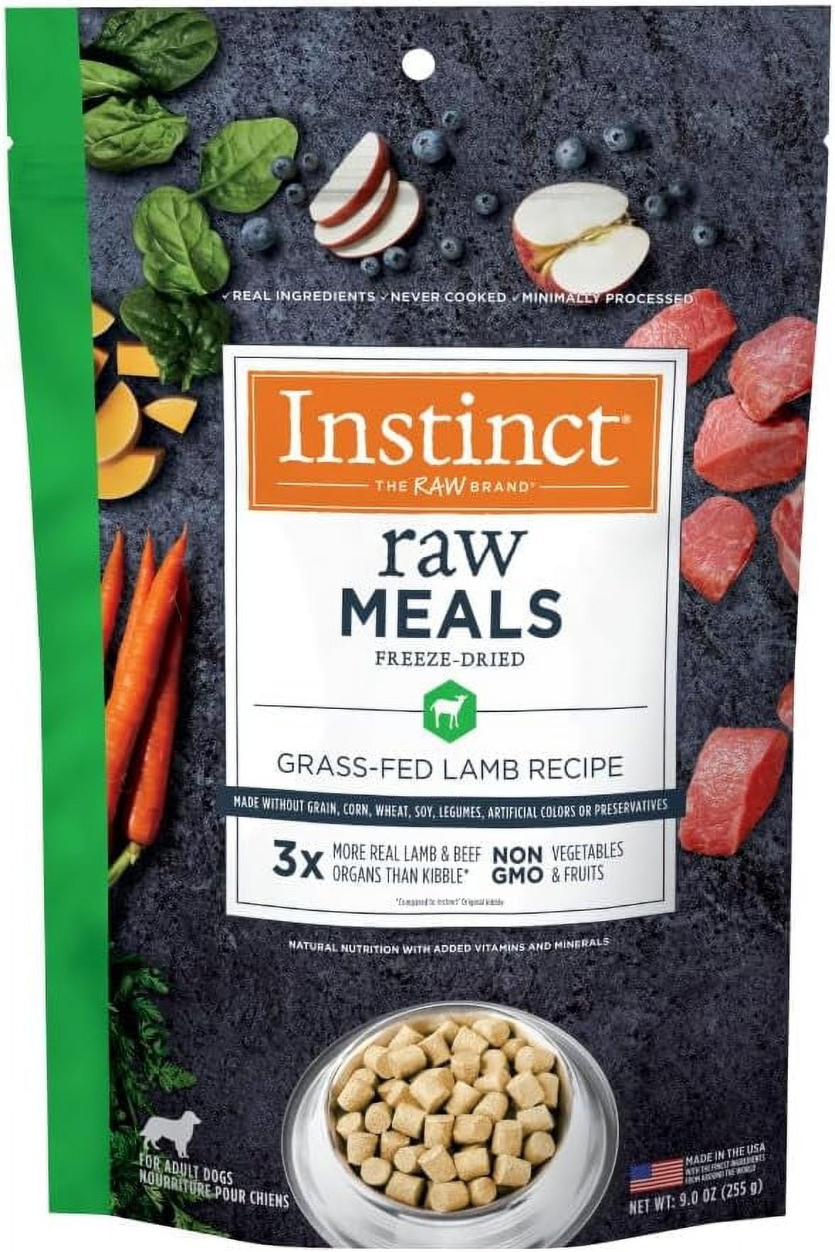 Instinct Freeze Dried Raw Meals Grain Free Recipe Dog Food 9 Ounce (Pack of 1)