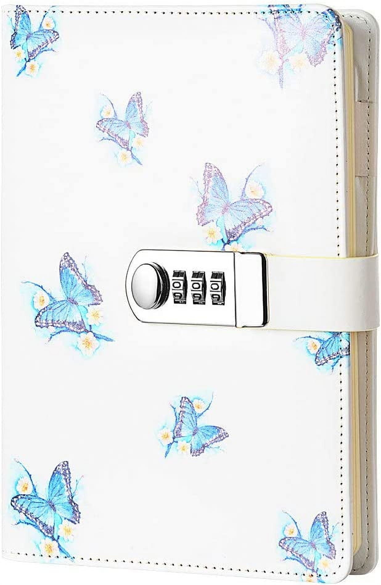 JunShop Creative Password Lock Journal Diary Digital Locking Diary Notepad Book Combination Journal Diary with lock A5 Planner Cover (Style 2)