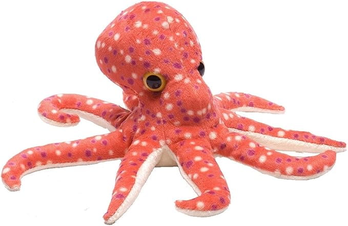 Wild Republic Octopus Plush, Stuffed Animal, Plush Toy, Gifts for Kids, Hug’ems 7 inch