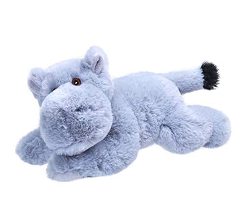 Wild Republic EcoKins Mini Hippo Stuffed Animal 8 inch, Eco Friendly Gifts for Kids, Plush Toy, Handcrafted Using 7 Recycled Plastic Water Bottles (24803)