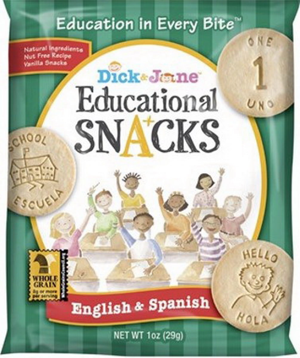 (Price/Case)Dick And Jane English & Spanish Educational Snack Crackers 1 Ounce Pouch - 120 Per Case