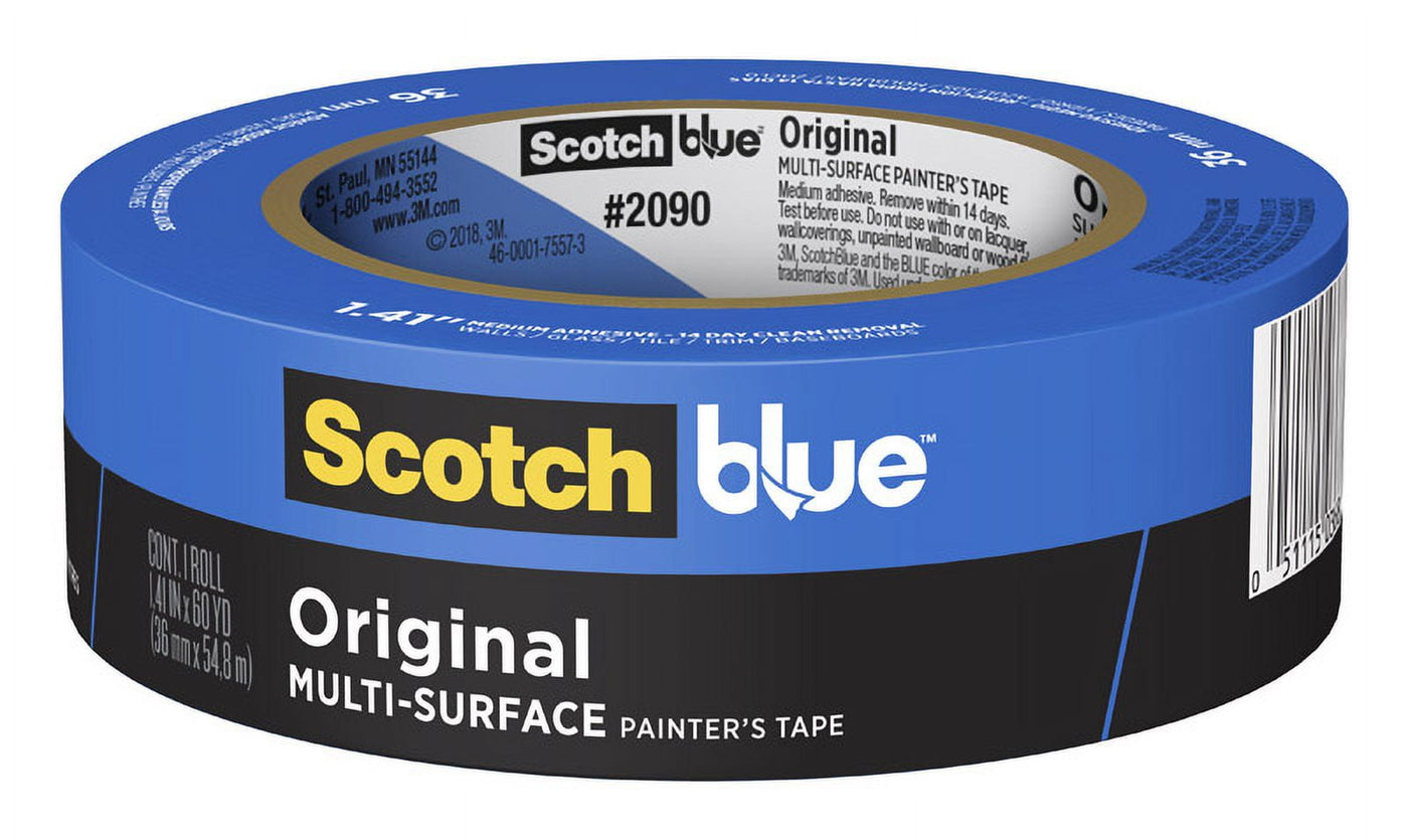 1 Pc, Scotchblue 1.41 In. W X 60 Yd L Blue Medium Strength Original Painter'S Tape 1 Pk