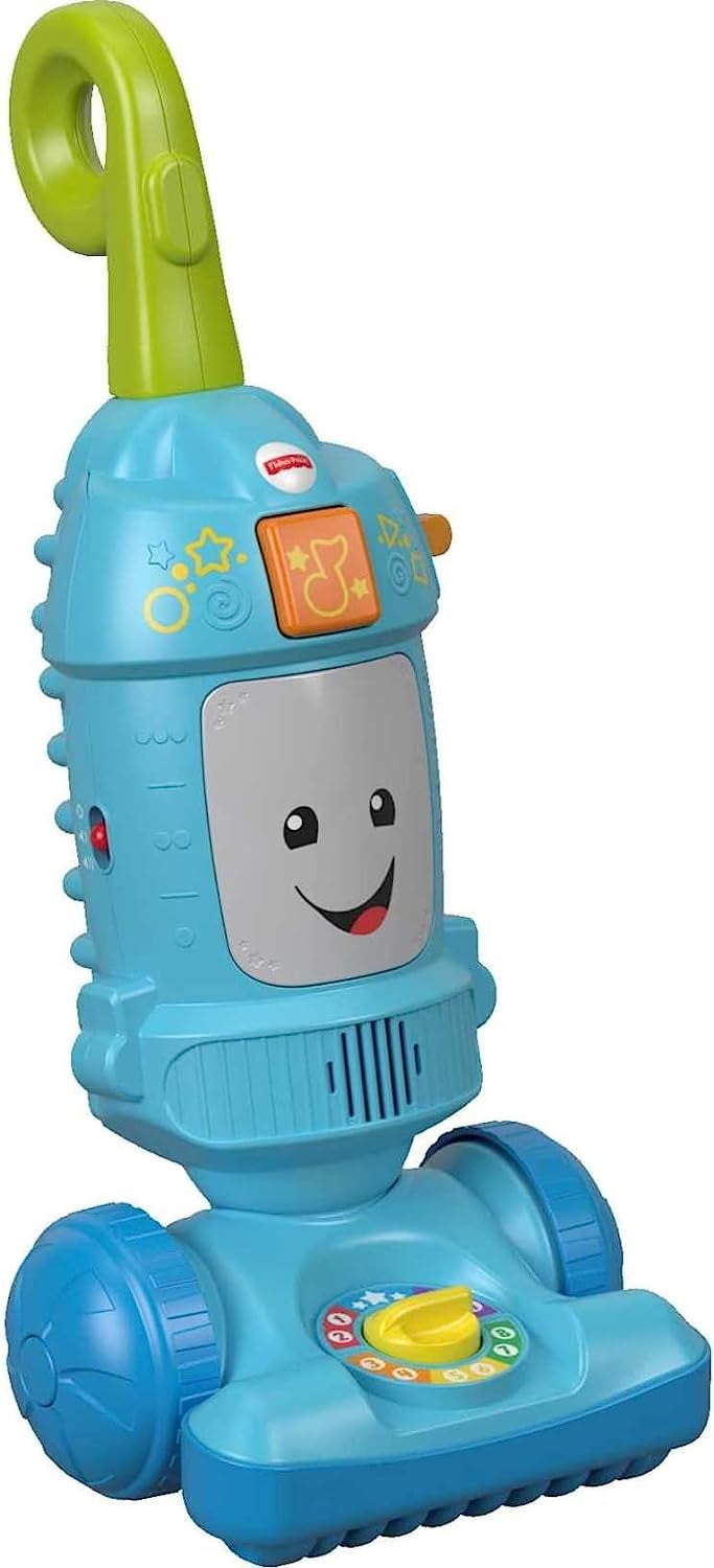 Fisher-Price Laugh & Learn Toddler Toy Light-Up Learning Vacuum Musical Push Along For Pretend Play Ages 1+ Years