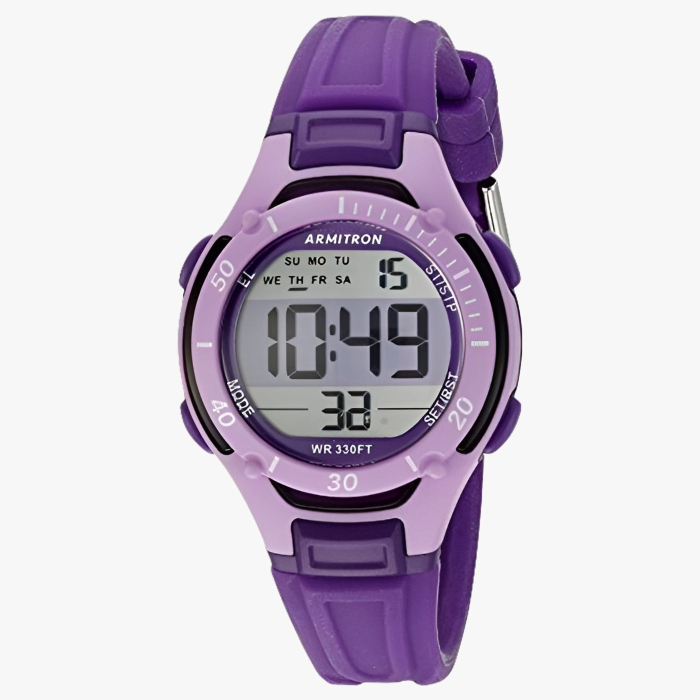 Castle BS-45-7062PUR Analog Digital Display Purple Resin Case And Bezel Ladies Watch