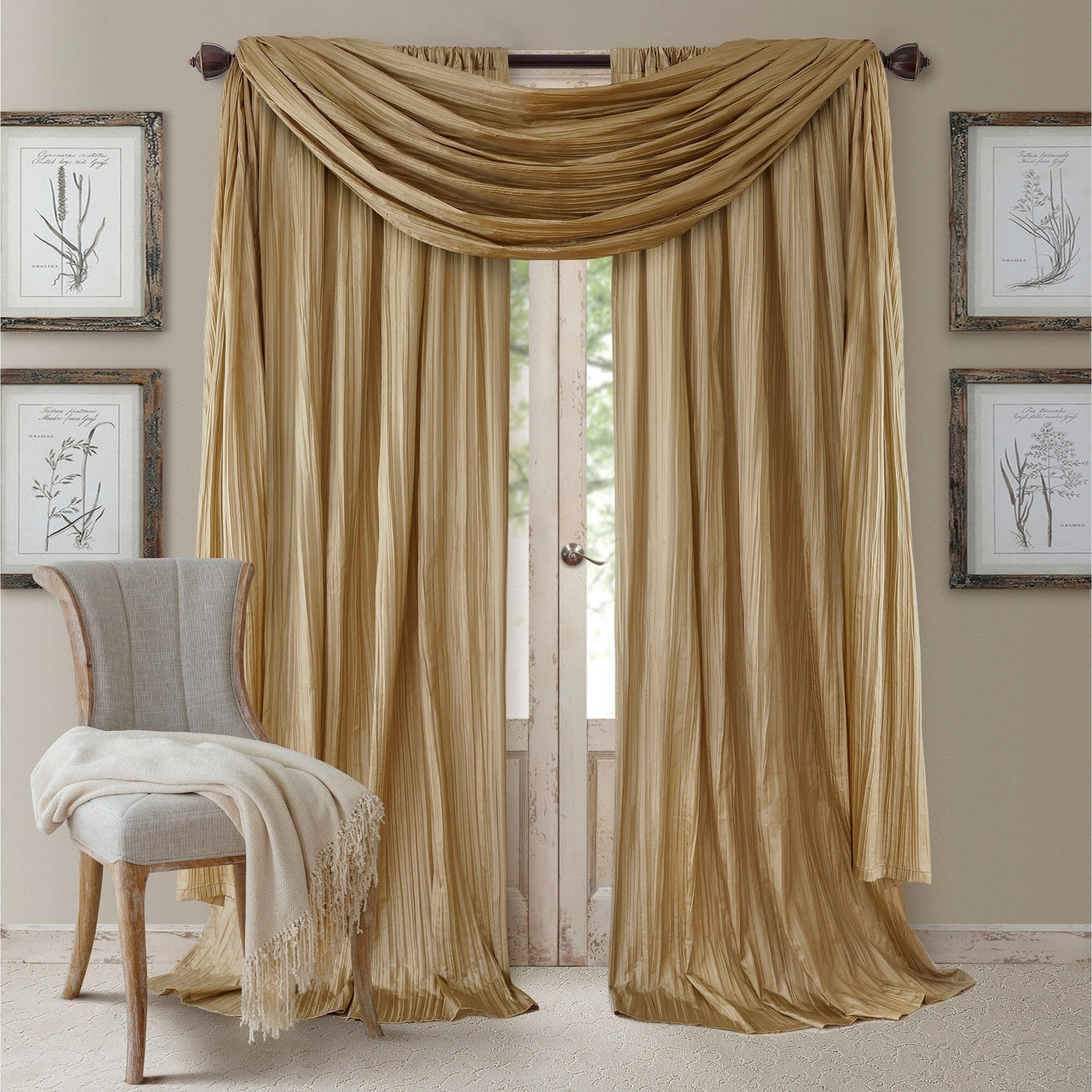 Elrene  Athena  Rod Pocket Curtain Panel Set of 3