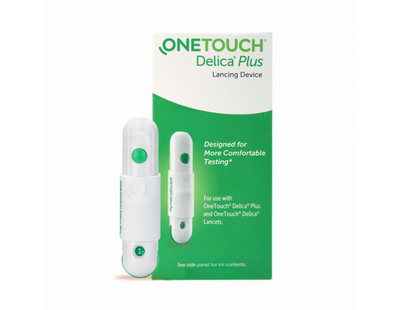 One touch delica plus lancing device