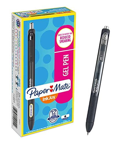 Paper Mate InkJoy Gel Pens, Fine Point, Black, 12 Count - 1951720