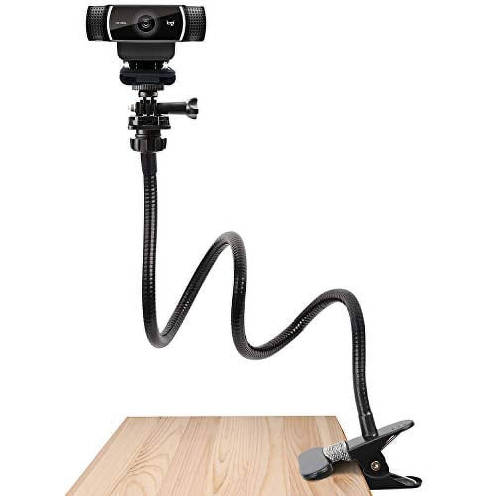 25 Inch Webcam Stand - Flexible Desk Mount Clamp Gooseneck Stand for Logitech Webcam C930e,C930,C920, C922x,C922, Brio 4K, C925e,C615 by Pipishell