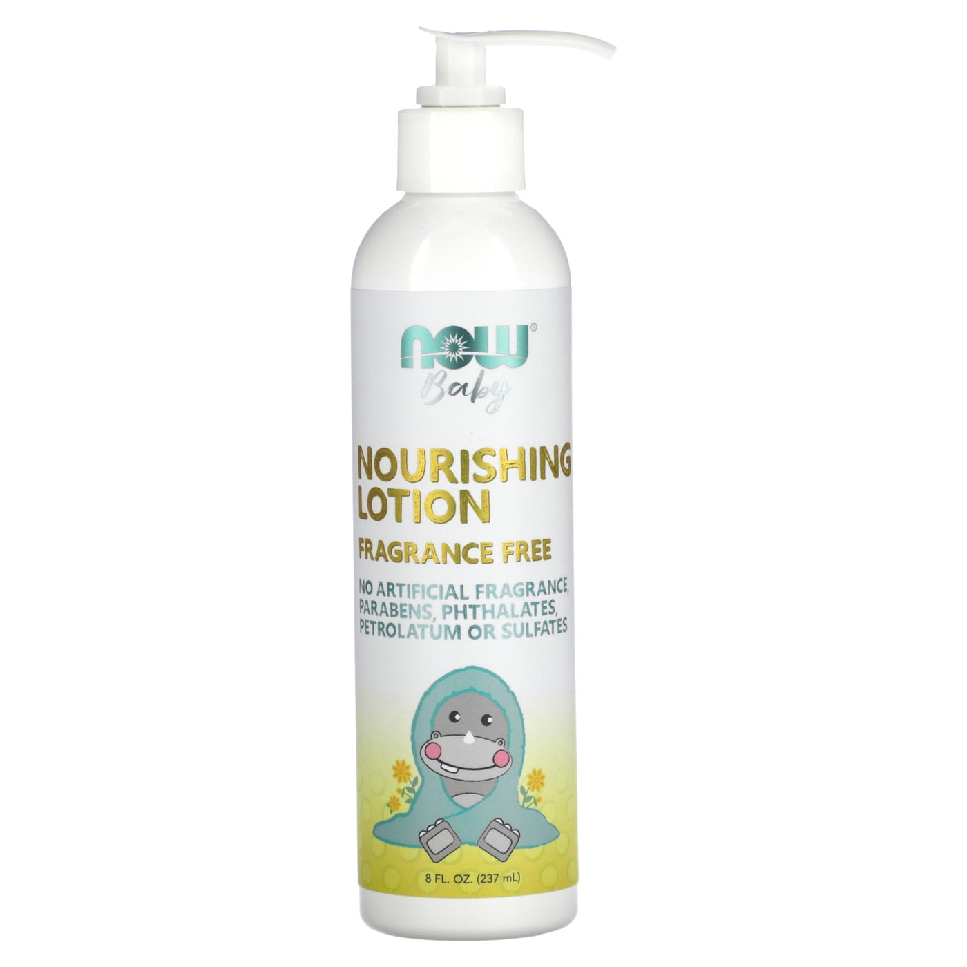 Nourishing Baby Lotion, Fragrance Free, 8 fl oz (237 mL), by Now Baby