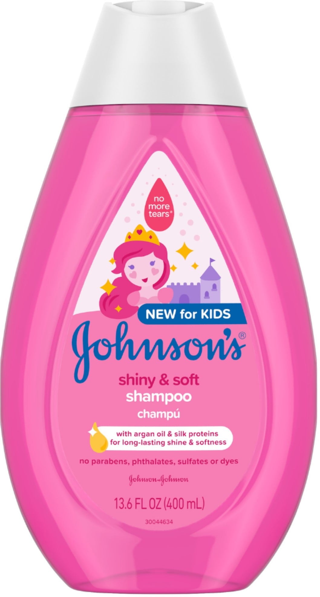 JOHNSON'S Shiny & Soft Tear-Free Kids' Shampoo with Argan Oil, 13.6 oz (Pack of 2)