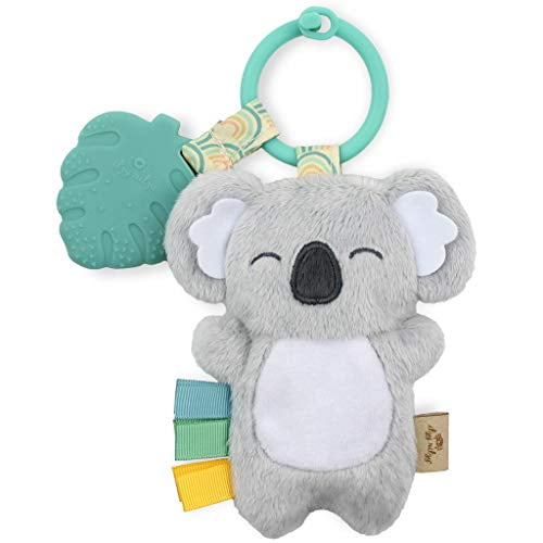 Itzy Ritzy Itzy Pal Infant Toy & Teether; Includes Lovey, Crinkle Sound, Textured Ribbons & Silicone Teether, Koala