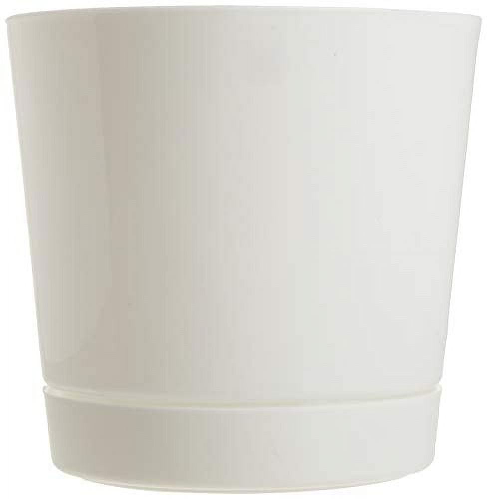 Novelty Majestic Full Depth .. Round Cylinder Pot, Glossy .. White, 8-Inch (10082)